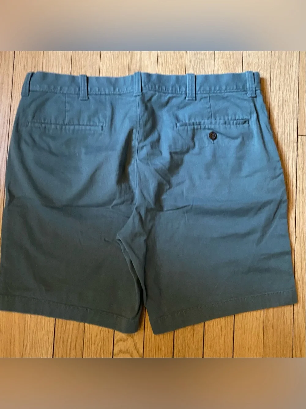 J. Crew Shorts Mens 36 Green Flat Front Chino Cotton Resort Summer Preppy 9”